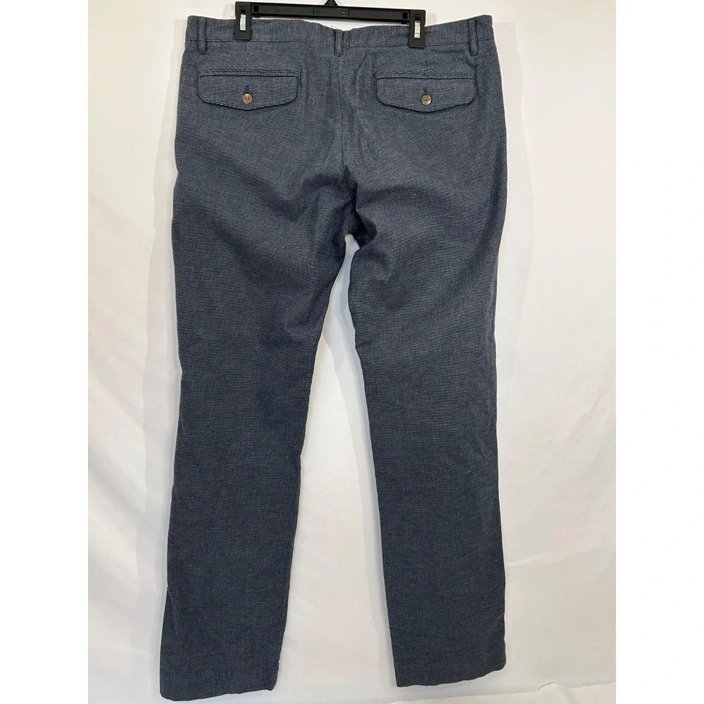 Grayers Chino Men's Cotton Blend Straight Leg Gray Tweed Flat Front Pants Sz 38